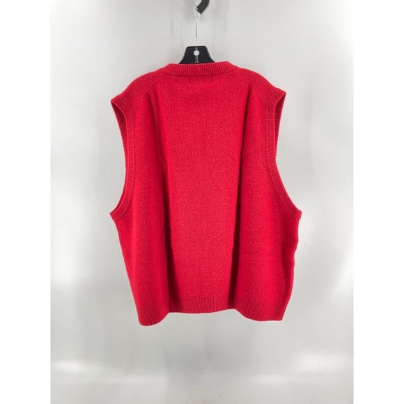 J T Traditions Men's 100% Lambs Wool V Neck Sweater Vest Golf Size 2X Big - Picture 4 of 13